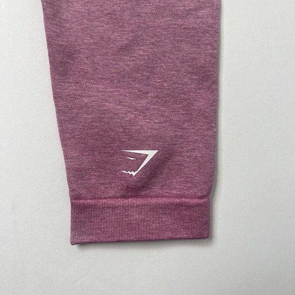 Gymshark Gray Pink Ombre Seamless Cropped Leggings Size S - Picture 9 of 10